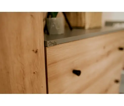 Komoda Klups PAULINE GRAPHITE-OAK