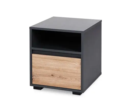Bedside table Klups DALIA ANTHRACITE-OAK