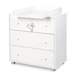 Комод c пеленальным столиком Klups SAFARI GIRAFFE WHITE