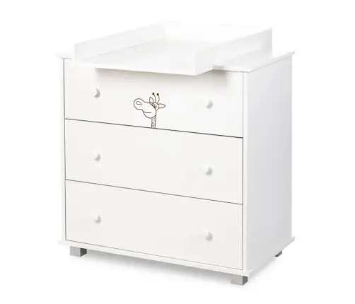 Kumode ar pārtinamo galdiņu Klups SAFARI GIRAFFE WHITE