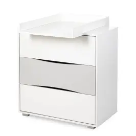 Dresser with changing table Klups NATI WHITE-GREY