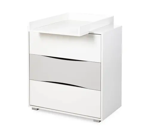 Kumode ar pārtinamo galdiņu Klups NATI WHITE-GREY