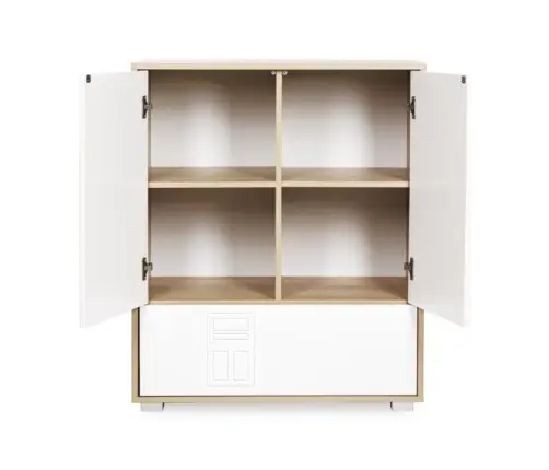 Komoda Klups IDA BEECH- WHITE