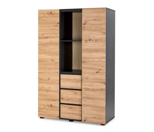 Trijų durų spinta Klups DALIA ANTHRACITE-OAK