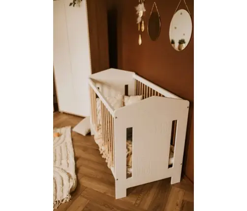 Kūdikio lovytė Klups IDA BEECH- WHITE 120×60