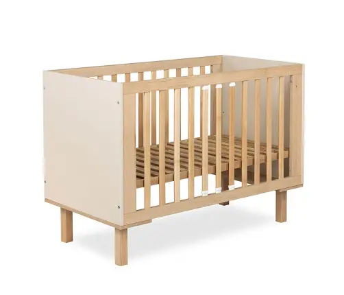 Vaikiška lova KLUPS su apsaugine pertvara LAURA CHAMPAGNE-BEECH 120x60