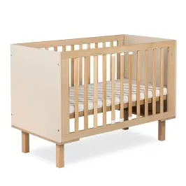 Children's bed KLUPS with safety barrier LAURA CHAMPAGNE-BEECH 120x60