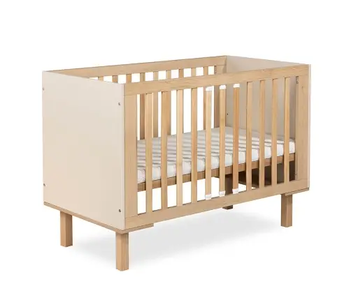 Vaikiška lova KLUPS su apsaugine pertvara LAURA CHAMPAGNE-BEECH 120x60