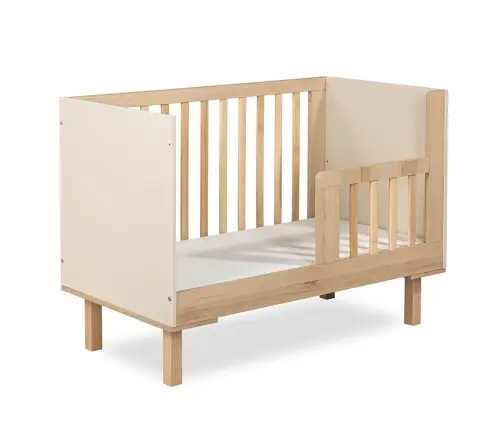 Vaikiška lova KLUPS su apsaugine pertvara LAURA CHAMPAGNE-BEECH 120x60