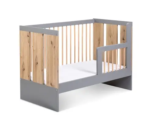 Vaikiška lova su apsaugine pertvara PAULINE GRAPHITE-OAK 120x60