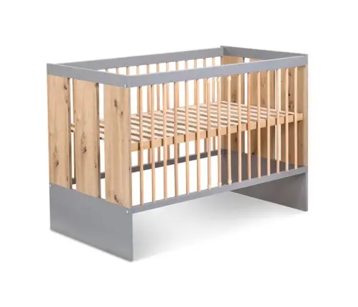 Vaikiška lova su apsaugine pertvara PAULINE GRAPHITE-OAK 120x60