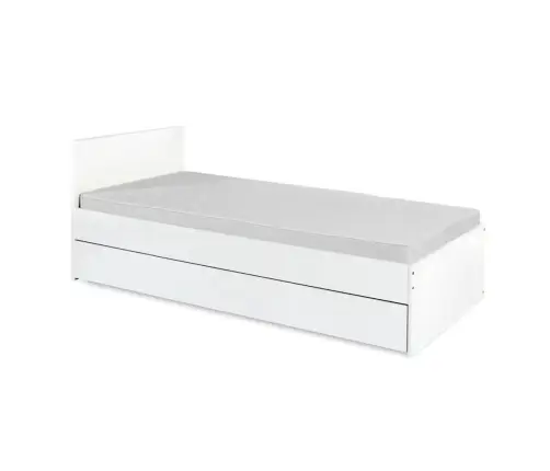 Teen bed with bedding storage box Klups DALIA WHITE-GREY 200×90