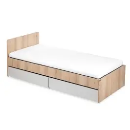Teen bed with bedding storage box Klups DALIA BEECH-GREY 200×90