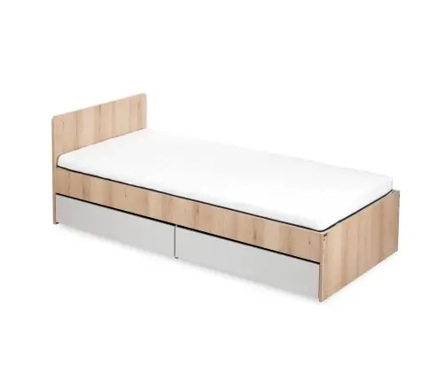 Подростковая кровать с контейнером для постельного белья Klups DALIA BEECH-GREY 204×94