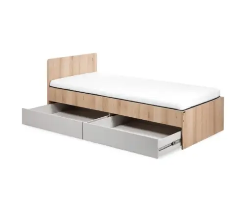 Подростковая кровать с контейнером для постельного белья Klups DALIA BEECH-GREY 204×94