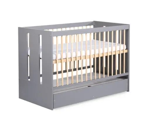 Children's bed with safety barrier PAULINE GRAPHITE 120x60