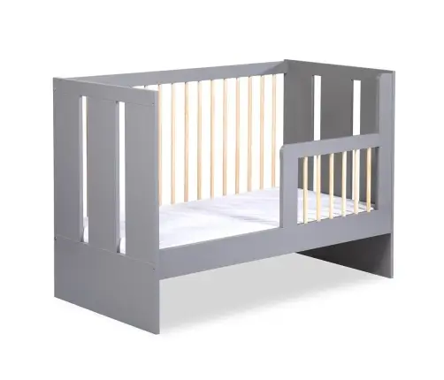 Children's bed with safety barrier PAULINE GRAPHITE 120x60