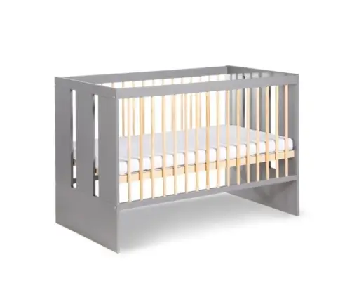 Children's bed with safety barrier PAULINE GRAPHITE 120x60