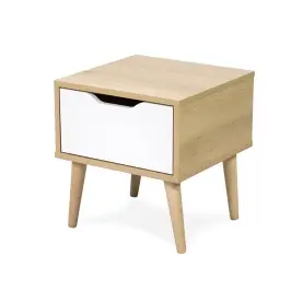 Bedside table Klups SOFIE BEECH-WHITE
