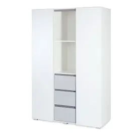 Trīsdurvju skapis Klups DALIA WHITE-GREY