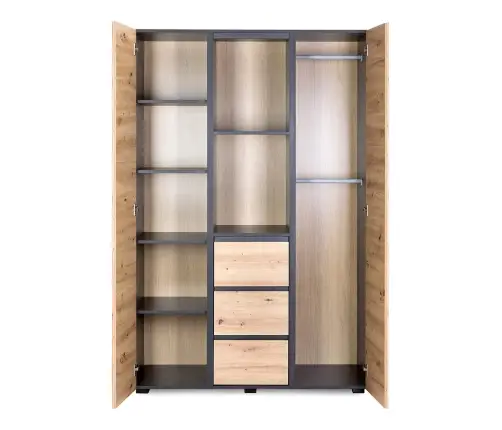 Trijų durų spinta Klups DALIA ANTHRACITE-OAK