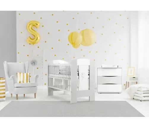 Bērnu gulta Klups NATI WHITE-GREY 120×60