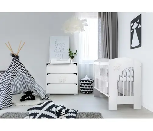 Komoda su vystymo lenta Klups NEL CLOUD WHITE