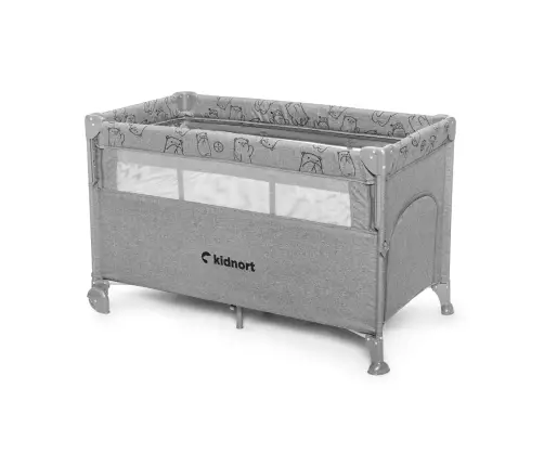 Kidnort Stugan Oxford 300
Light gray Baby Travel Cot
