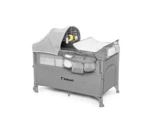 Kidnort Stugan Oxford 300
Light gray Baby Travel Cot