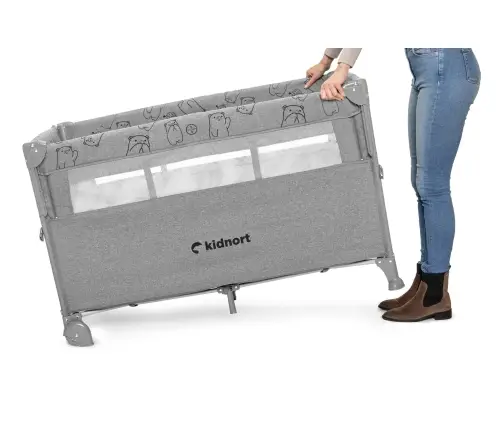 Kidnort Stugan Oxford 300
Light gray Baby Travel Cot