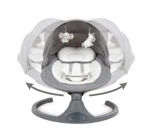 Kidwell LUXI DARK MELANGE 2-in-1 electric baby bouncer