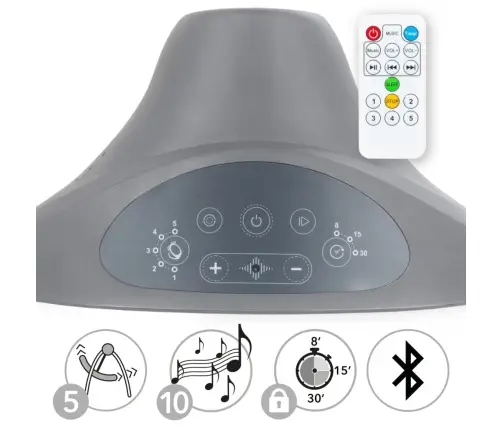 Kidwell LUXI DARK MELANGE 2-in-1 electric baby bouncer