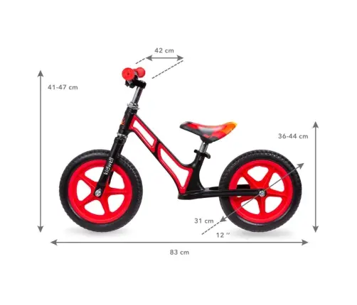 Comet Black/Red balance bike