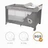 Travel cot with accessories BLISSY Gray