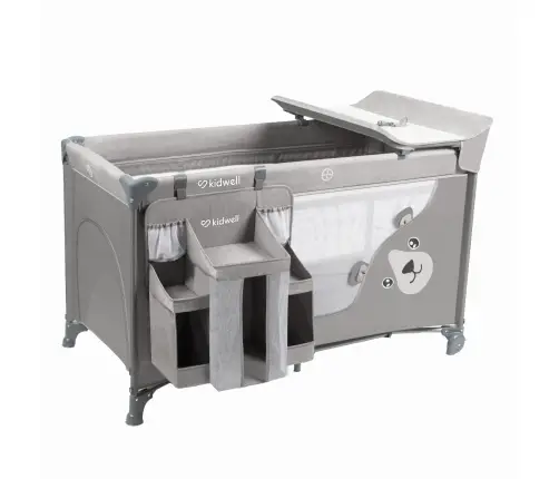 Travel cot with accessories BLISSY Gray