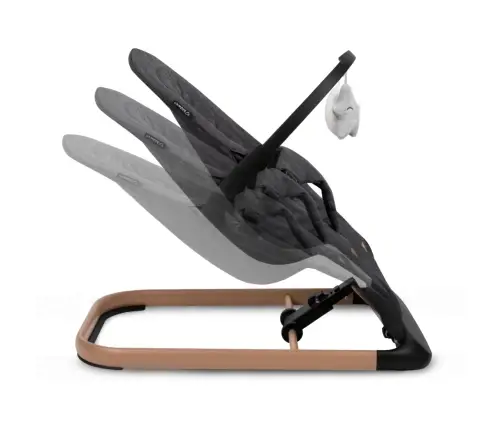 LARO Black/Wooden baby bouncer