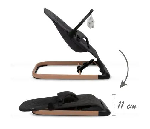 LARO Black/Wooden baby bouncer