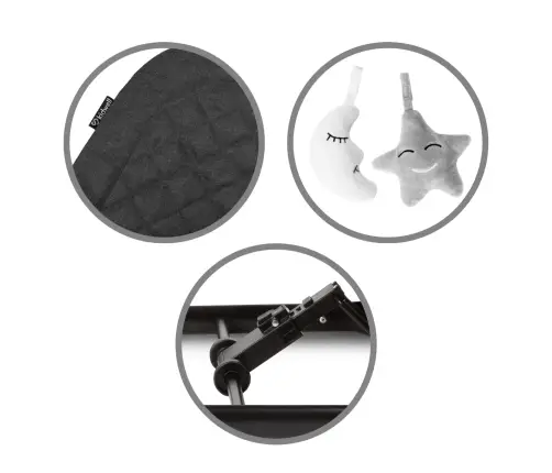 LARO Black/Wooden baby bouncer