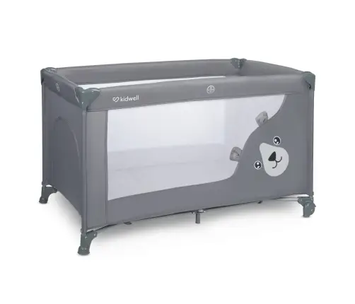 BLISSY BASIC Gray single-level travel cot