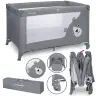 BLISSY BASIC Gray single-level travel cot