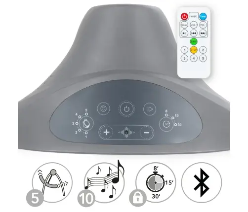 Kidwell LUXI 2-in-1 electric rocking chair Dark Melange/Wooden