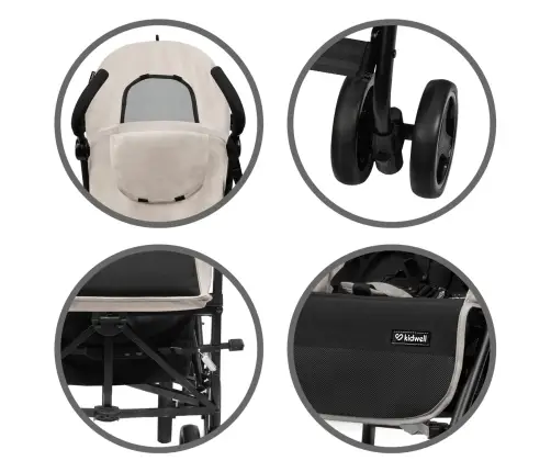 QUGAR BEIGE/BLACK stroller