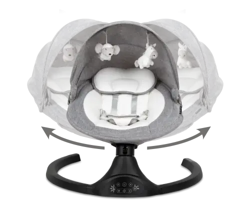 Kidwell LUXI Dark Melange/Black 2-in-1 electric baby bouncer