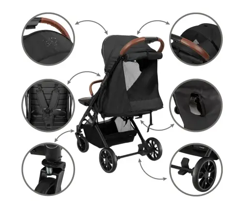 COLMER JET BLACK stroller