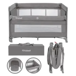 Kidwell BLISSY Lift Gray two-level travel cot