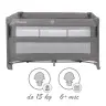 BLISSY Lift Gray two-level travel cot