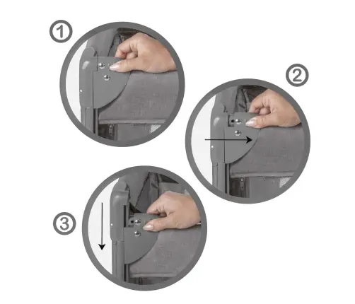 BLISSY Lift Gray two-level travel cot