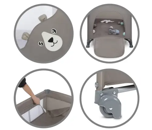 BLISSY DUO two-level travel cot Beige