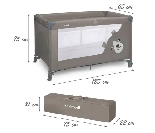 BLISSY DUO two-level travel cot Beige