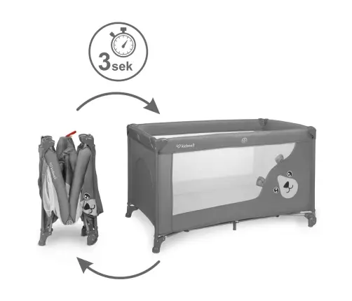 BLISSY DUO two-level travel cot Gray